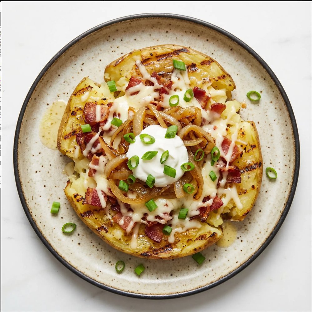 Bacon & Cheese Smashed Potato