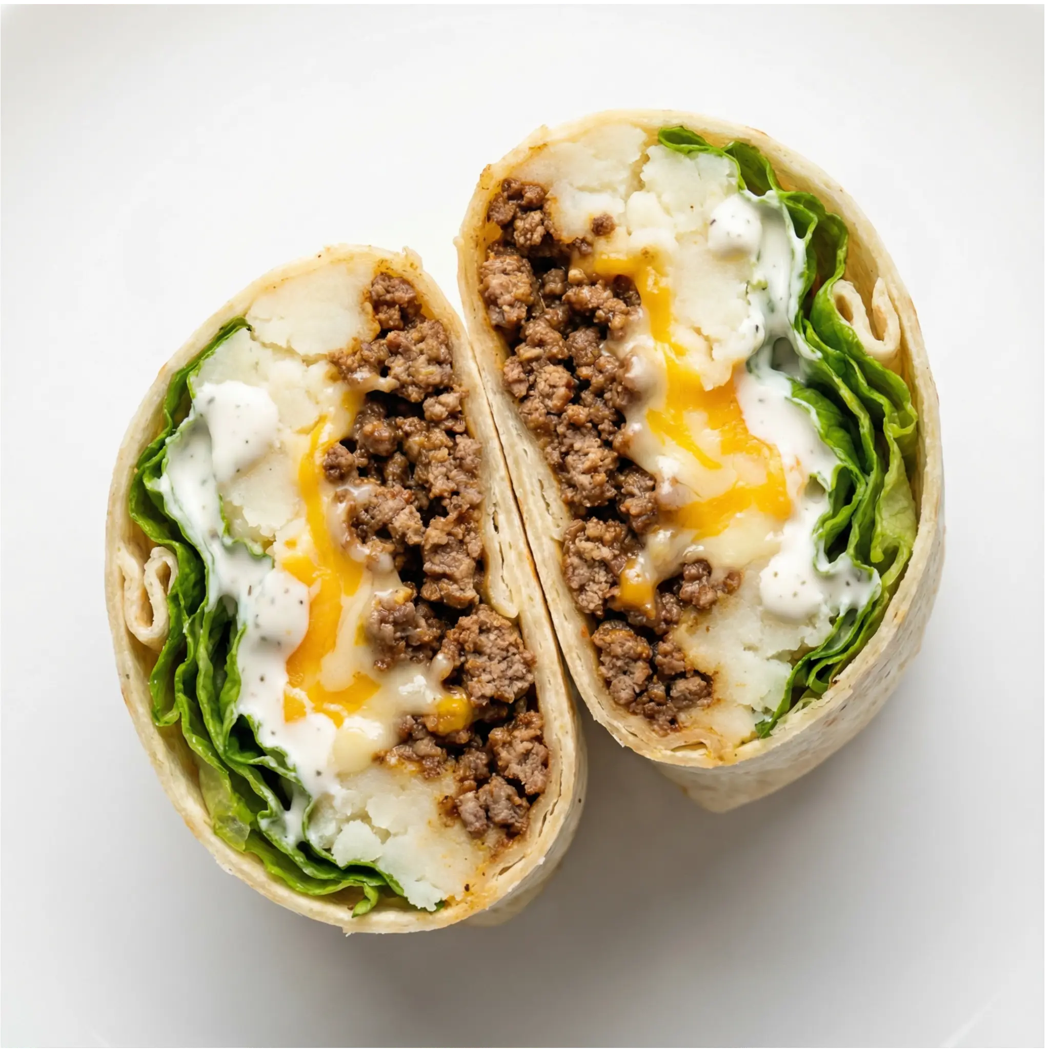 Cheesy Beef Mash Wrap