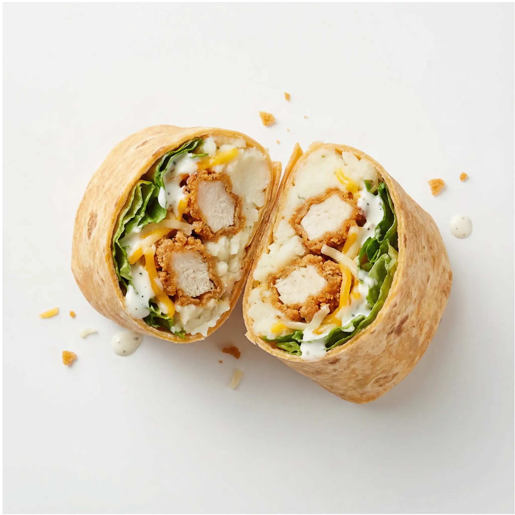 Crispy Chicken Mash Wrap