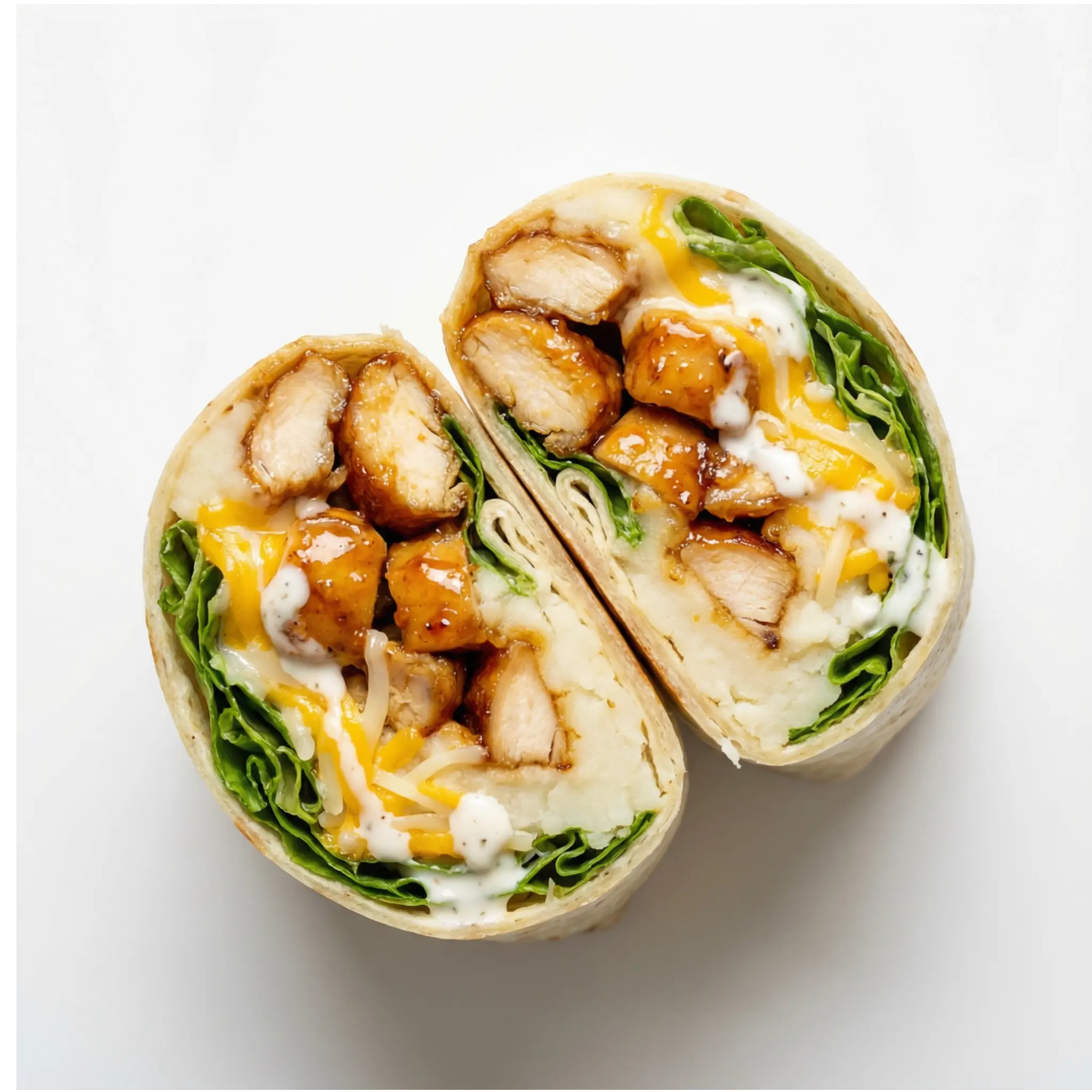 Garlic Honey BBQ Chicken Wrap