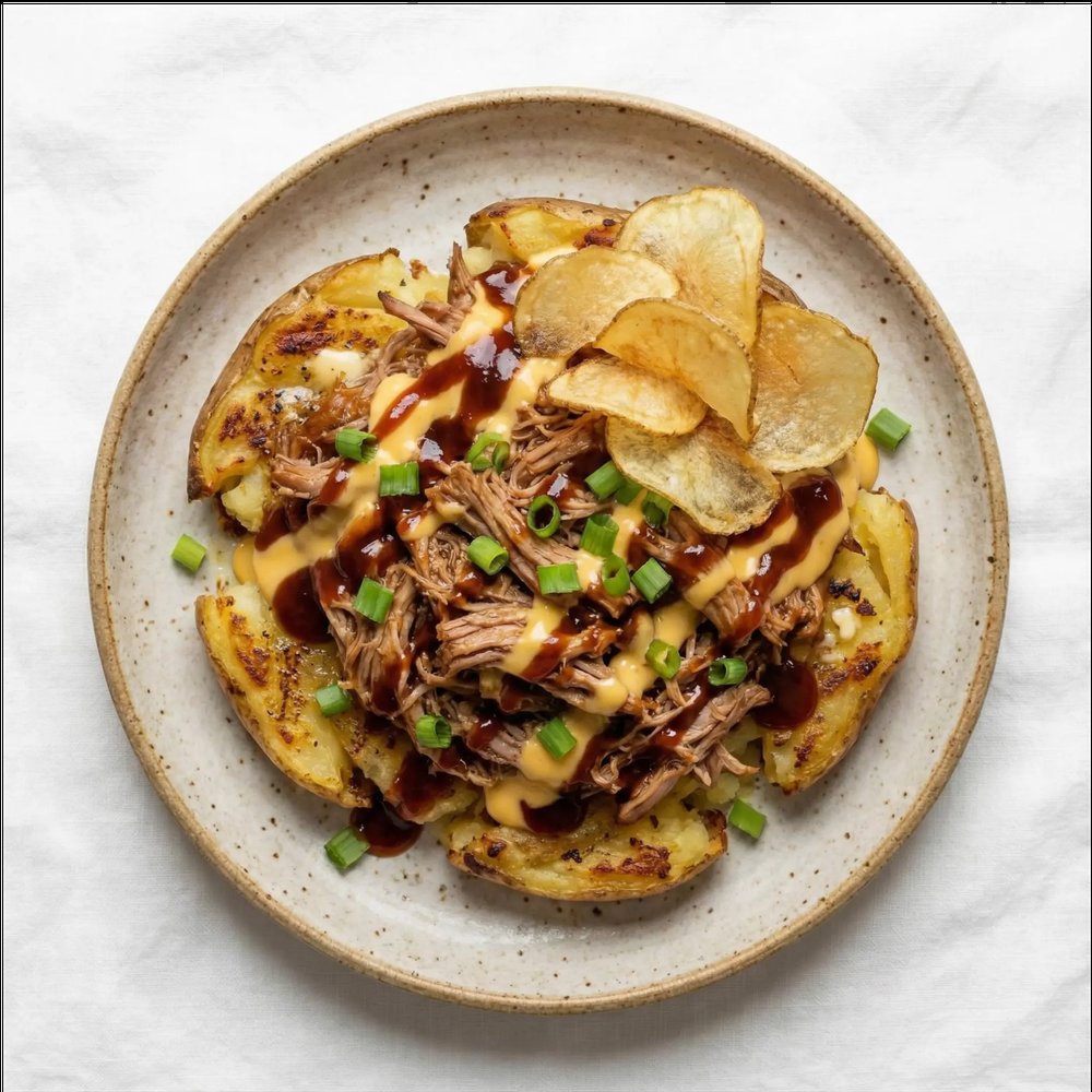 Pulled Pork Smashed Potato