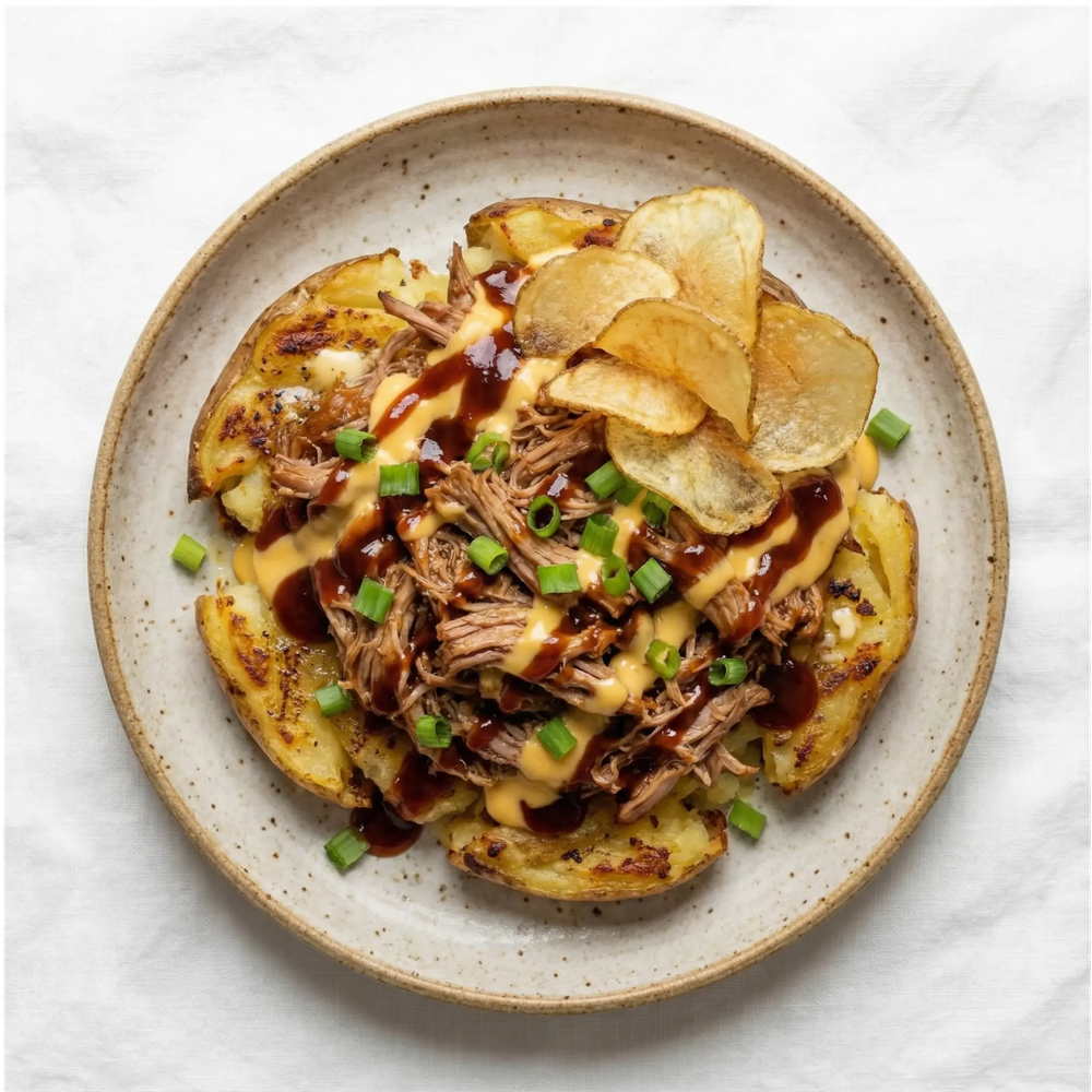 Pulled Pork Smashed Potato