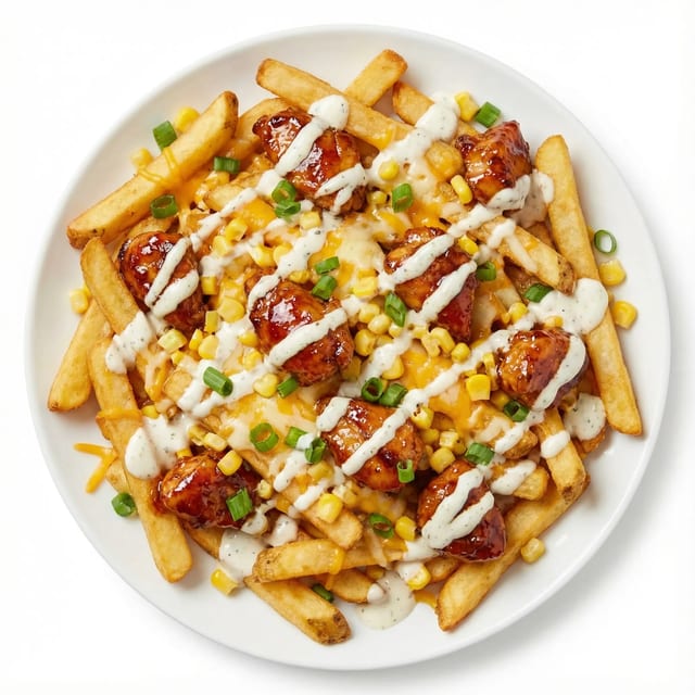 Garlic Honey BBQ Chicken Fries.