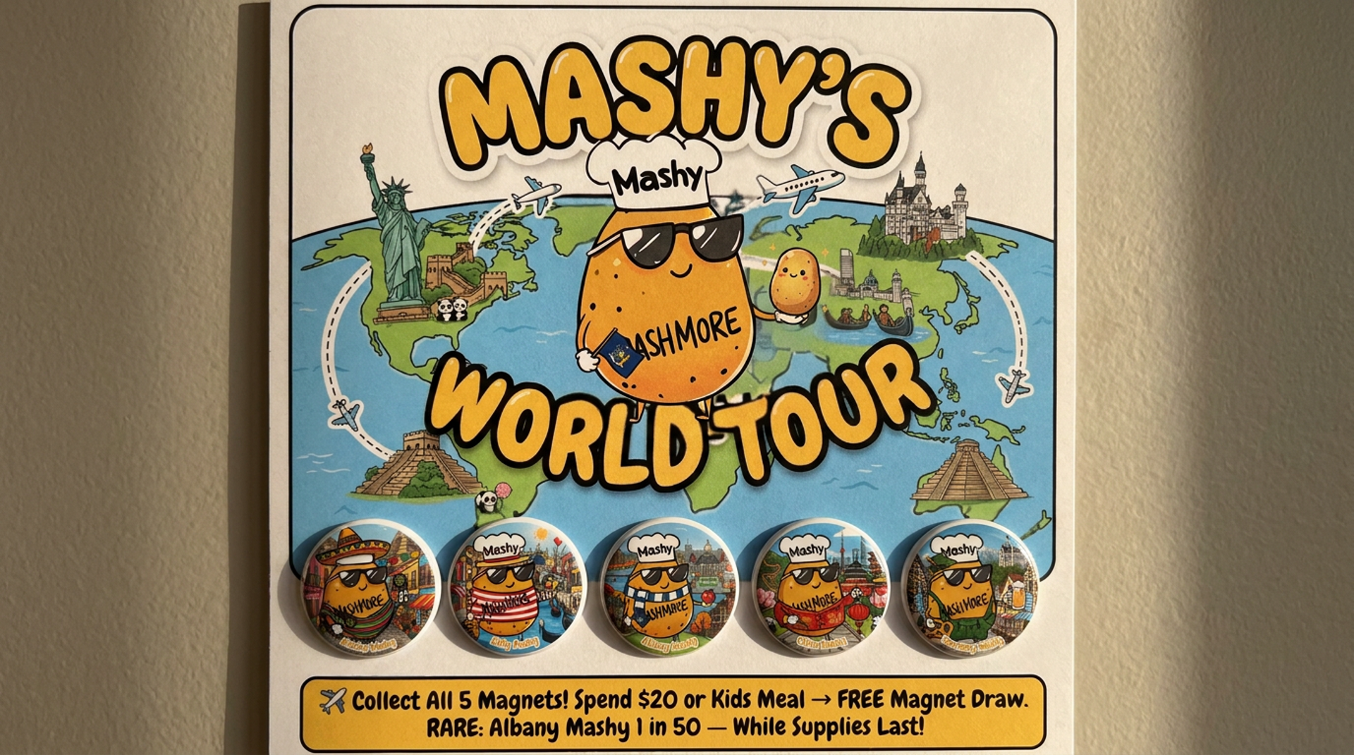 Mashy's World Tour magnets