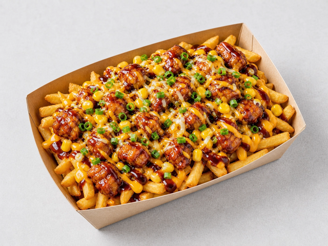 Garlic Honey BBQ Chicken Fries.