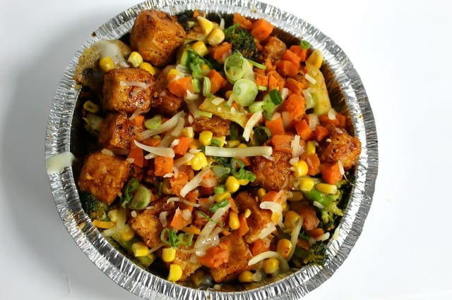  Crispy Tofu Smashed  Potato.