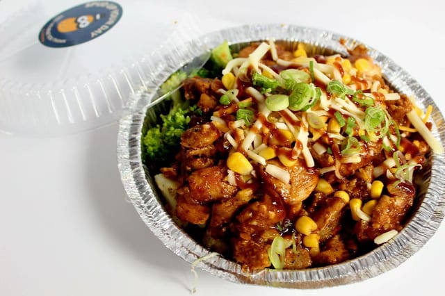 Garlic BBQ Chicken Smashed Potato.