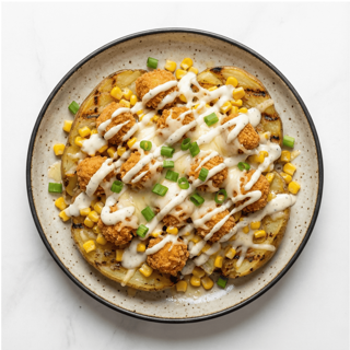 Crispy Chicken Smashed Potato